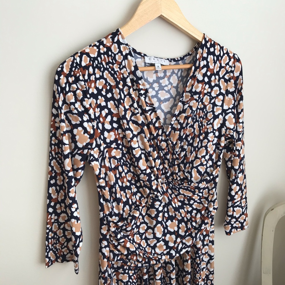 CHAUS Lisa Animal Print A Line Dress